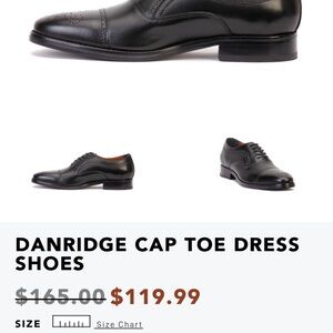 JOHNSTON & MURPHY DANDRIDGE CAP TOE DRESS SHOES SIZE 9